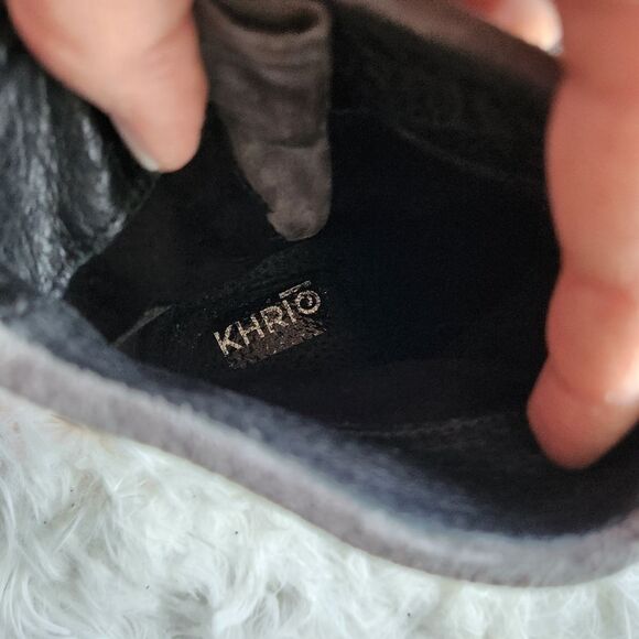 Khrio nubuck lug bottom ankle boots gray brown - Picture 11 of 14